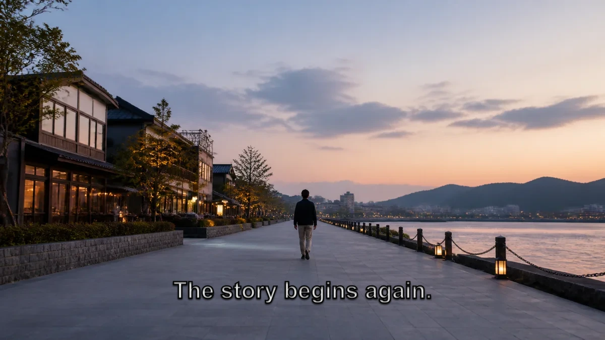 Representative video frame with burned-in subtitles