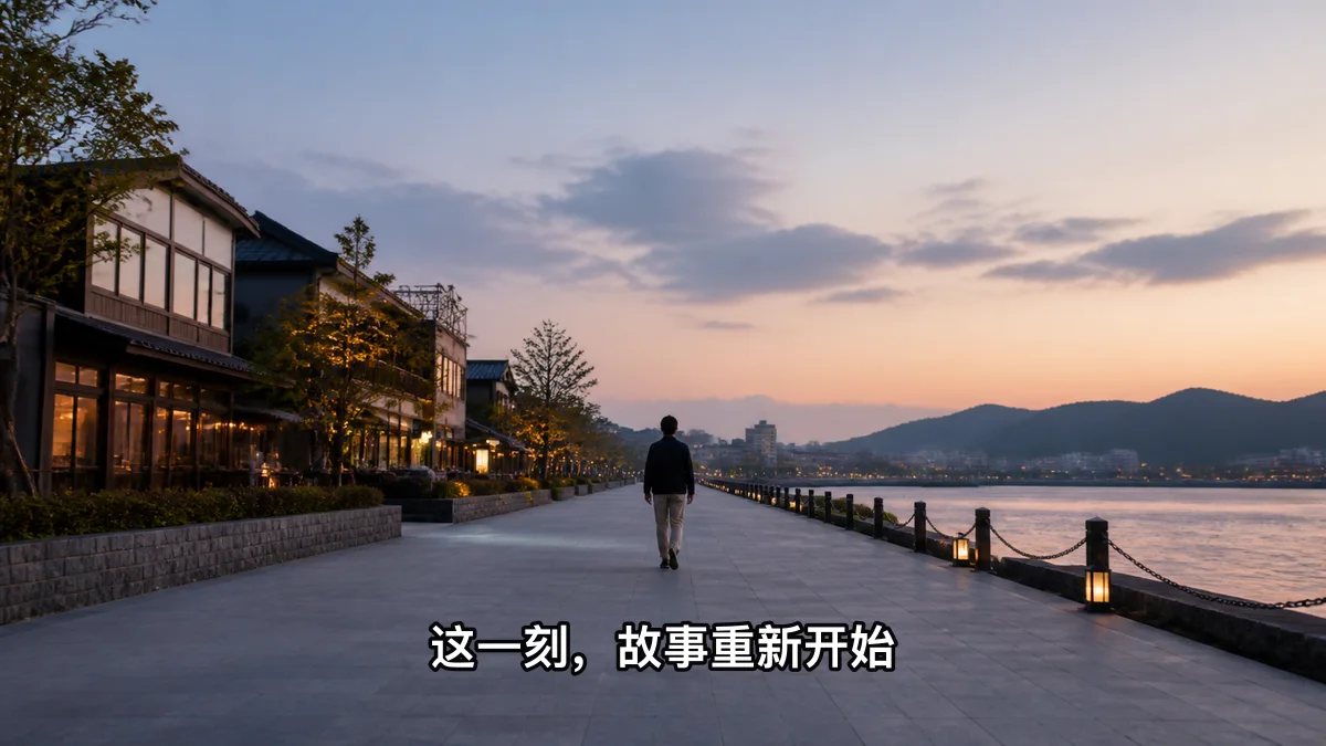 带有画面硬字幕的示例视频帧