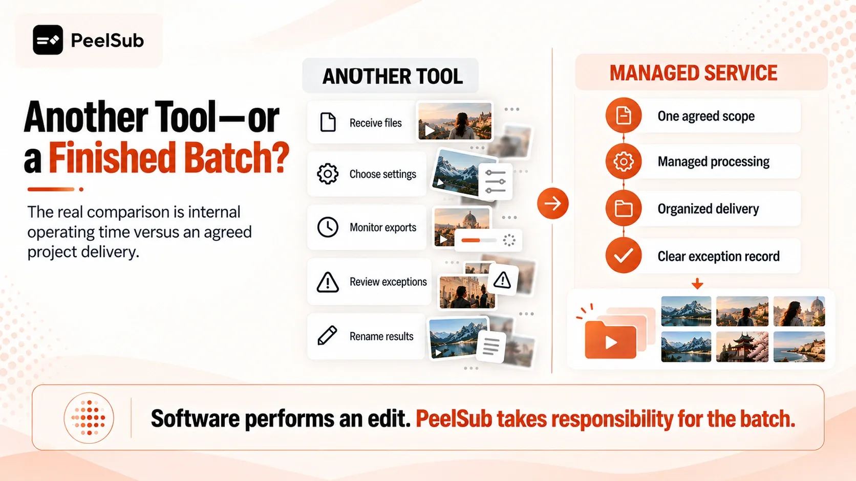 Another tool or a finished batch: managed subtitle removal